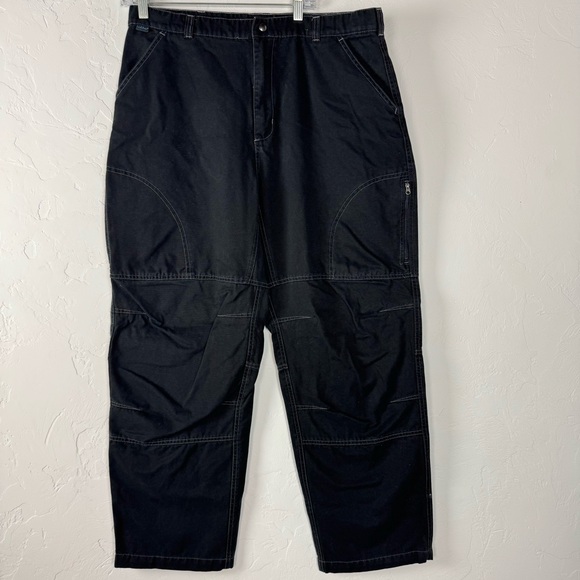 Kuhl Other - VTG Y2K Alf Kuhl Denim Jeans Pants Solid Black Wash Wide Leg Baggy Skater Cotton